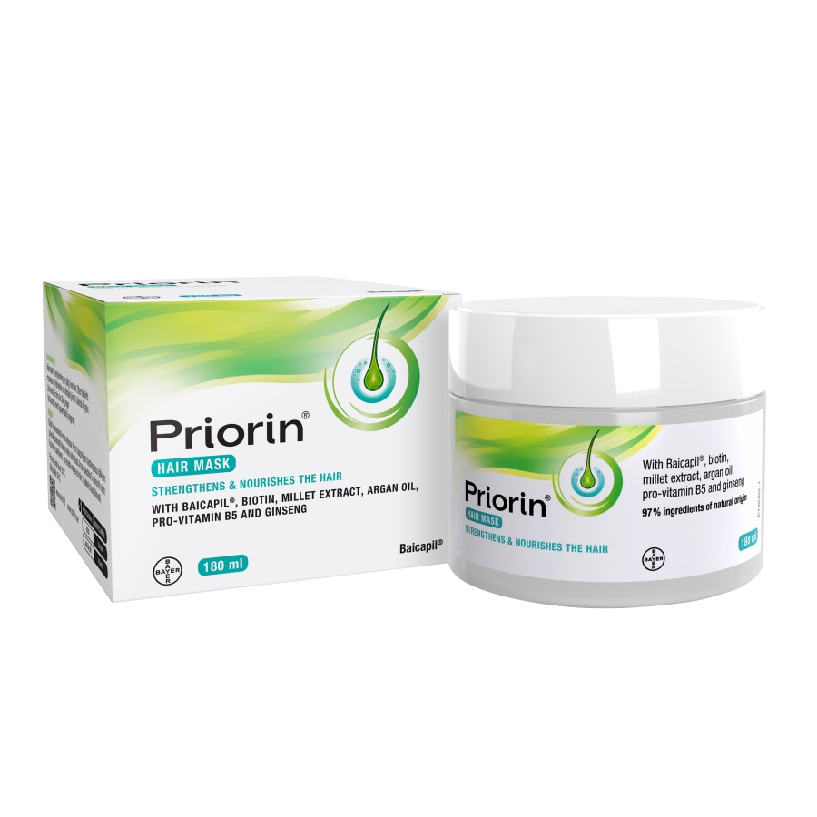 Priorin Hair Mask tuotekuva ja pakkaus